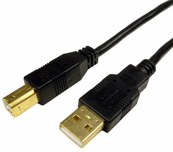 Cables Unlimited 2m USB 2.0 A M - USB 2.0 B M 2м USB A USB B Черный кабель USB