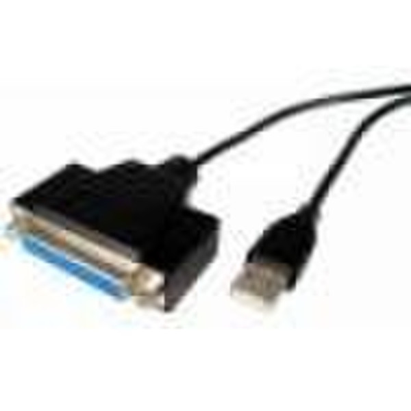 Cables Unlimited USB to Parallel 0.152m Schwarz Druckerkabel