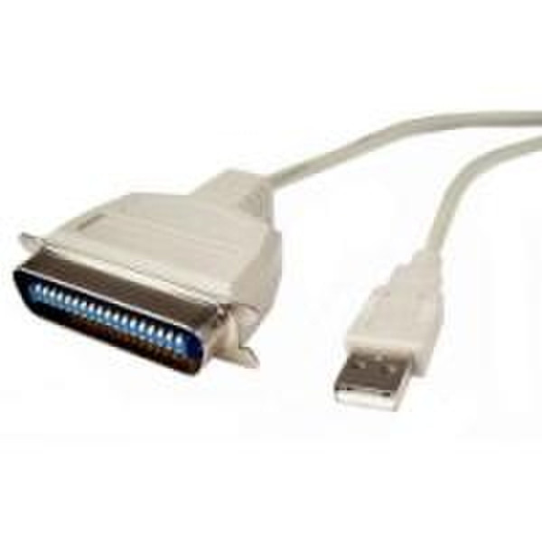 Cables Unlimited USB to Parallel Printer Cable 0.152m Weiß Druckerkabel