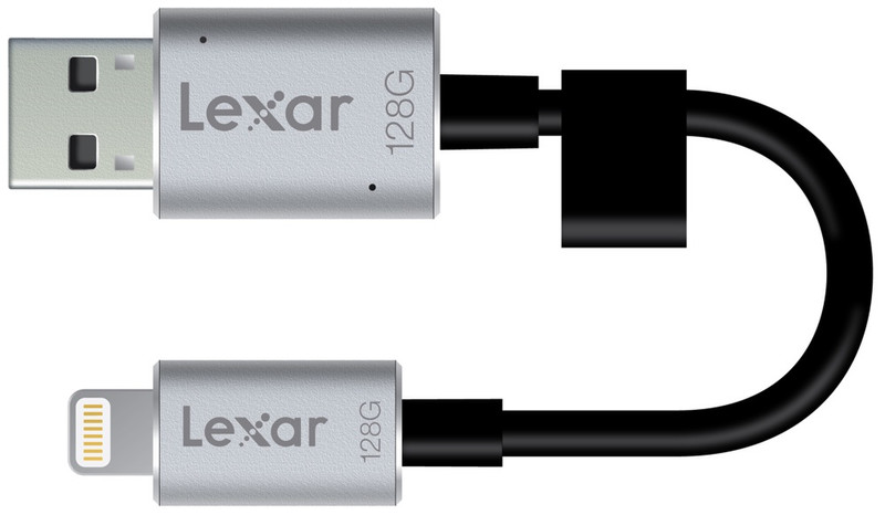 Lexar JumpDrive C20i 128GB 128GB USB 3.0 (3.1 Gen 1) Typ A Schwarz, Silber USB-Stick