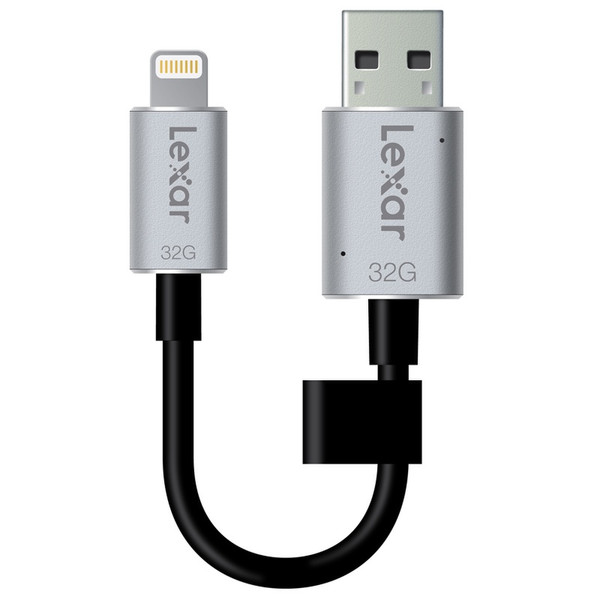 Lexar JumpDrive C20i 32GB 32GB USB 3.0 (3.1 Gen 1) Typ A Schwarz, Silber USB-Stick