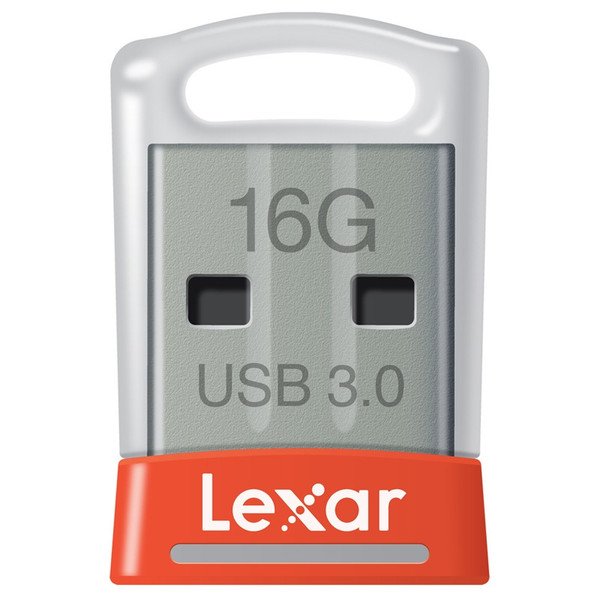 Lexar JumpDrive S45 16GB 16ГБ USB 3.0 (3.1 Gen 1) Type-A Оранжевый, Cеребряный USB флеш накопитель