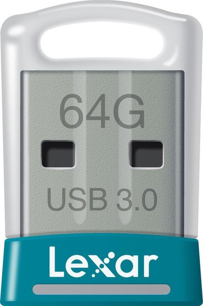 Lexar JumpDrive S45 64GB 64ГБ USB 3.0 (3.1 Gen 1) Тип -A Cеребряный, Бирюзовый USB флеш накопитель