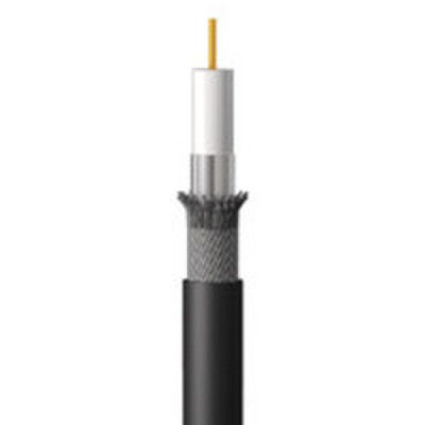 C2G 250ft RG59/U In Wall Coaxial Cable - Copper Center 95% Braid 76.25m Black coaxial cable