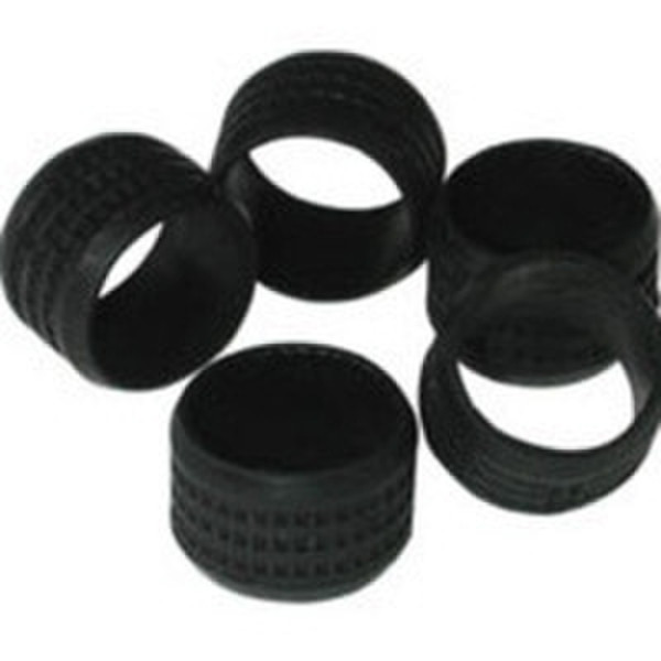 C2G Black Rubber Connector Grip - 20pk Rubber Black cable tie