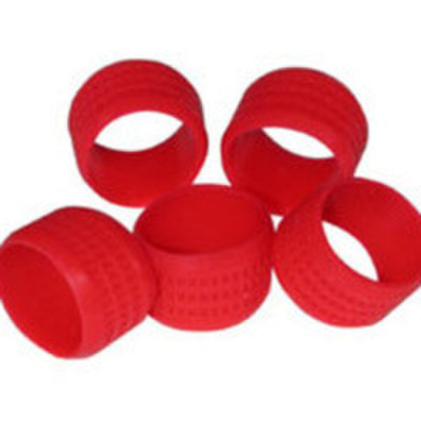 C2G Red Rubber Connector Grip - 20pk Rubber Red cable tie