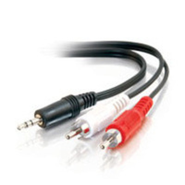 C2G 6in 3.5mm Stereo M / RCA M Y-Cable 0.15м 3,5 мм 2 x RCA Черный аудио кабель