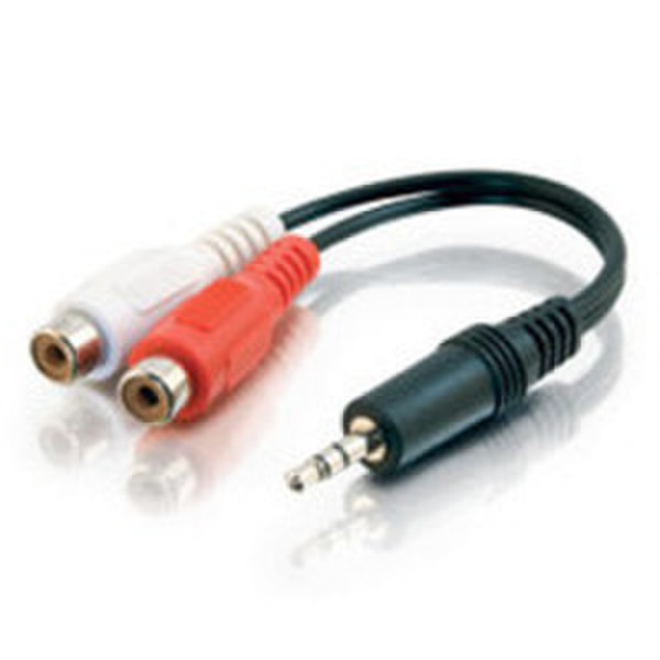 C2G 6in 3.5mm Stereo M / RCA F Y-Cable 0.15м 3,5 мм 2 x RCA Черный аудио кабель