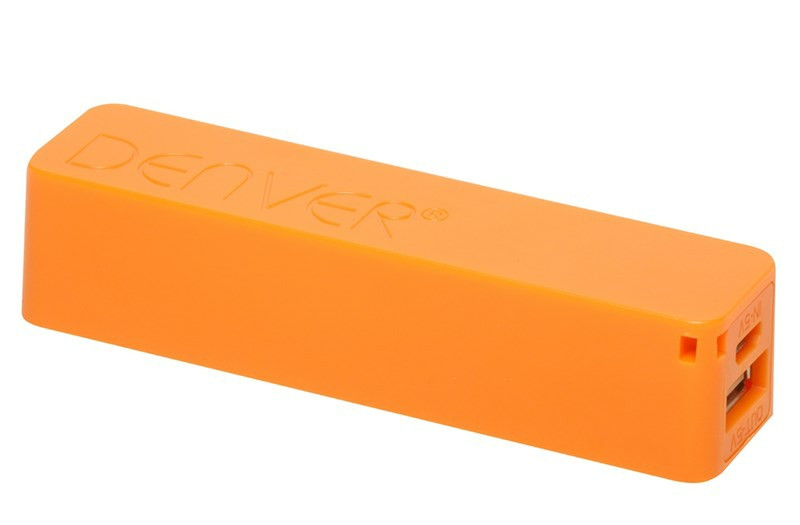 Denver PBA-2600 Литий-ионная (Li-Ion) 2600мА·ч Оранжевый внешний аккумулятор