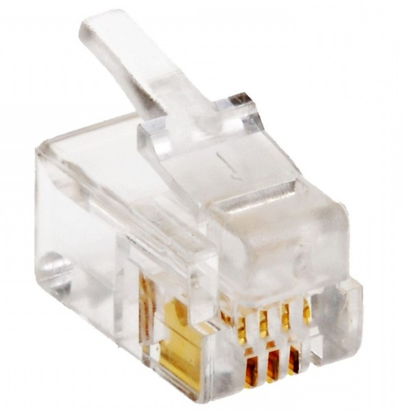 Helos 130385 RJ10 Transparent wire connector