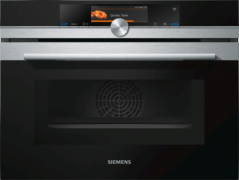 Siemens iQ700 Electric oven 45l 3600W Schwarz, Edelstahl