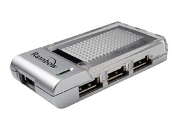 Rainbow Crystal 4 HUB USB Silver interface hub