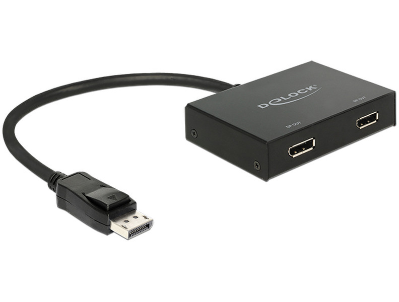 DeLOCK 87665 0.3м DisplayPort 2 x DisplayPort Черный адаптер для видео кабеля