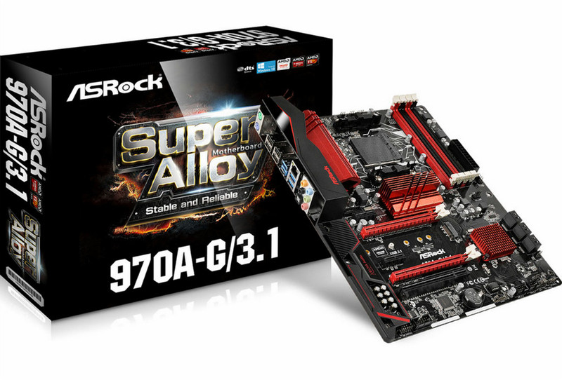 Asrock 970A-G/3.1 Socket AM3+ ATX motherboard