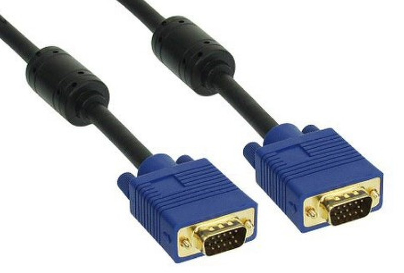 Kindermann 7483000401 1м VGA (D-Sub) VGA (D-Sub) Черный, Синий VGA кабель