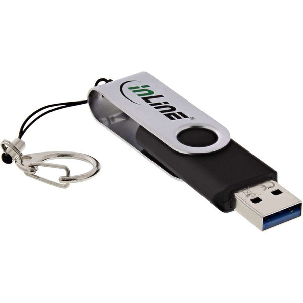 InLine 8GB USB 3.0 8GB Schwarz, Silber USB-Stick