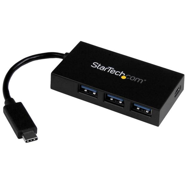 StarTech.com HB30C3A1CFS USB 3.0 (3.1 Gen 1) Type-C 5000Мбит/с Черный хаб-разветвитель