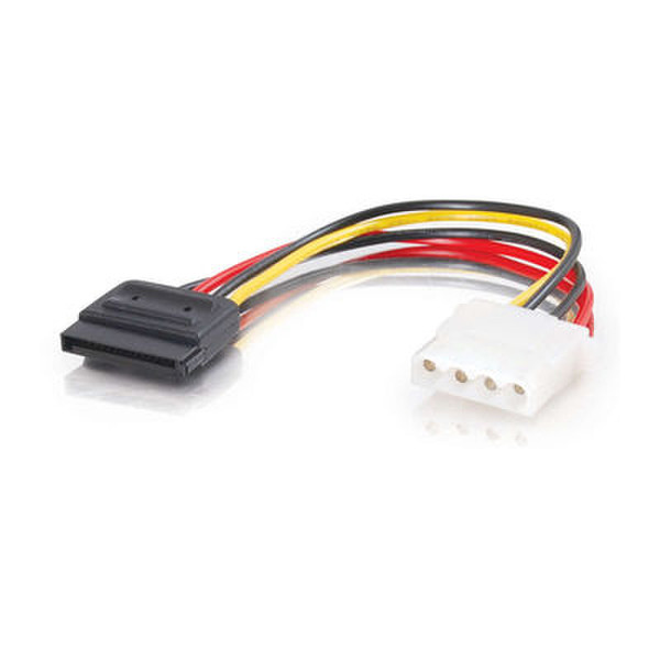 C2G 6in Serial ATA 15 Pin Female -> LP4 Female Power Cable 0.15м Разноцветный кабель питания