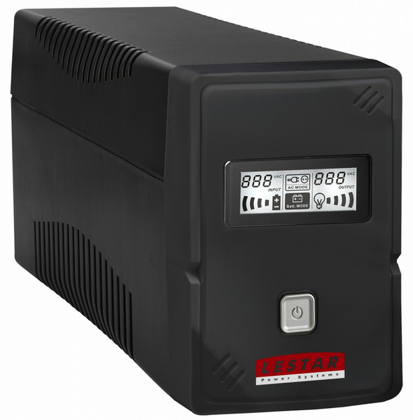 LESTAR V-655 AVR LCD 4xIEC 650VA 4AC outlet(s) Mini tower Schwarz Unterbrechungsfreie Stromversorgung (UPS)