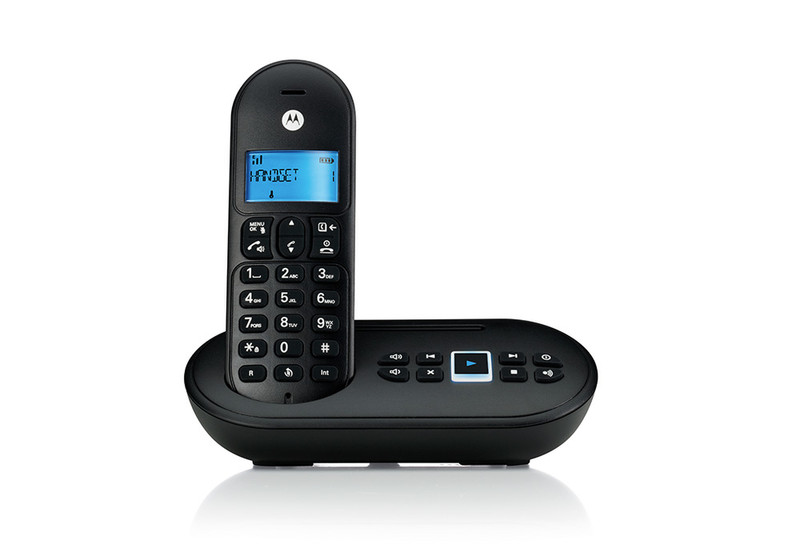 Motorola T111 DECT Anrufer-Identifikation Schwarz