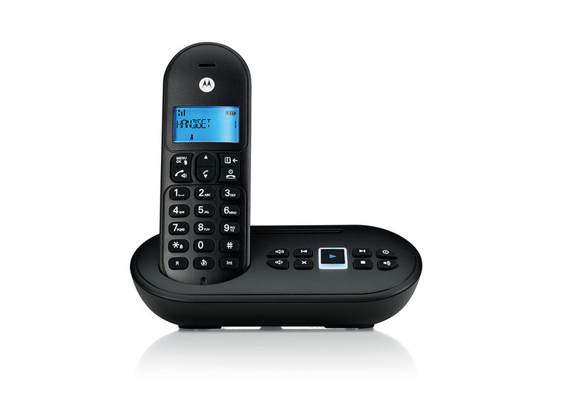 Motorola T111 DECT Идентификация абонента (Caller ID) Черный