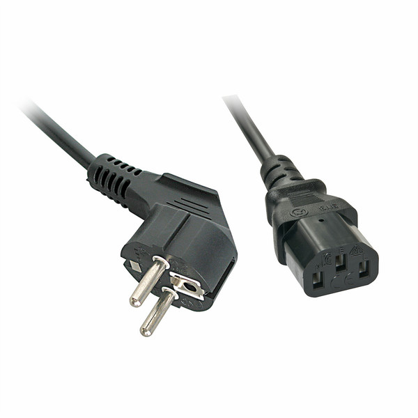 Lindy 30335 2m CEE7/7 Schuko C13 coupler Black power cable