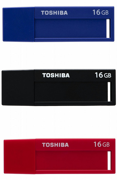 Toshiba TransMemory U302 16ГБ USB 3.0 Черный, Синий, Красный USB флеш накопитель