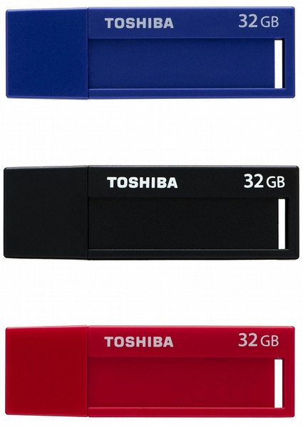 Toshiba TransMemory U302 32ГБ USB 3.0 Черный, Синий, Красный USB флеш накопитель