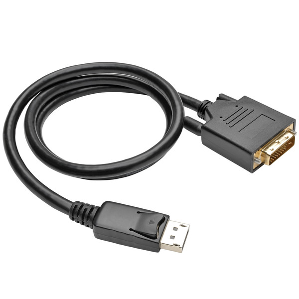 Tripp Lite DisplayPort 1.2 to DVI Active Adapter Cable, DP with Latches to DVI (M/M), 1920 x 1200/1080p, 0.91 m