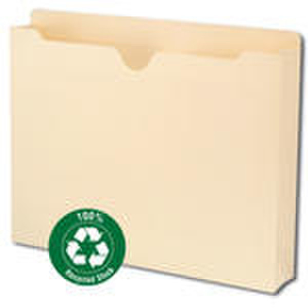 Smead 100% Recycled Expanding End Tab File Jacket Cream folder