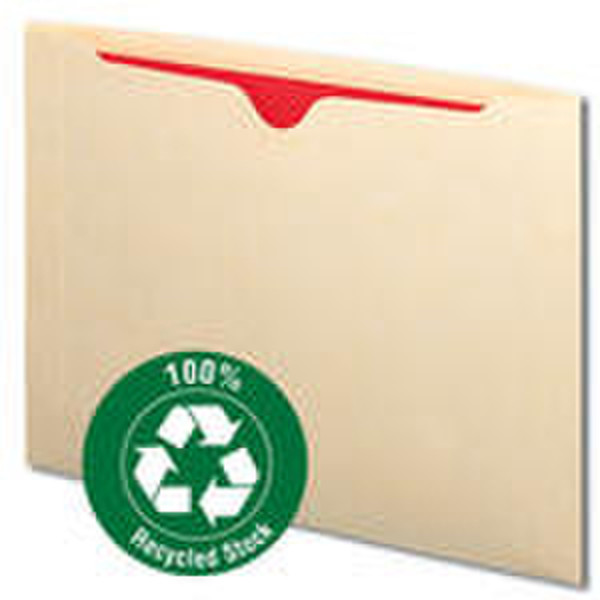 Smead 100% Recycled Expanding End Tab File Jackets Cream folder