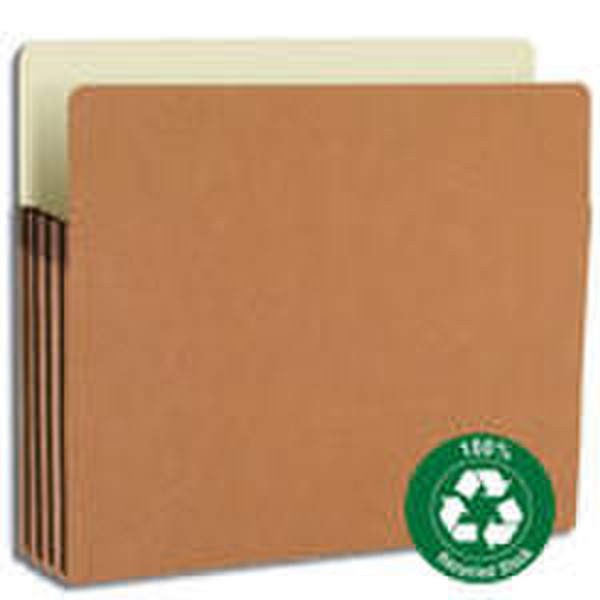 Smead 100% Recycled Top Tab File Pockets Brown folder