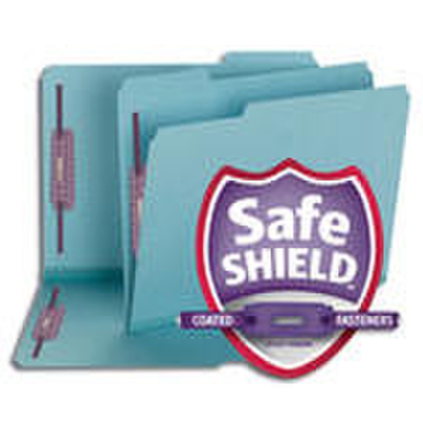 Smead Fastener Folders 1/3-Cut Tab Letter blue Blue folder