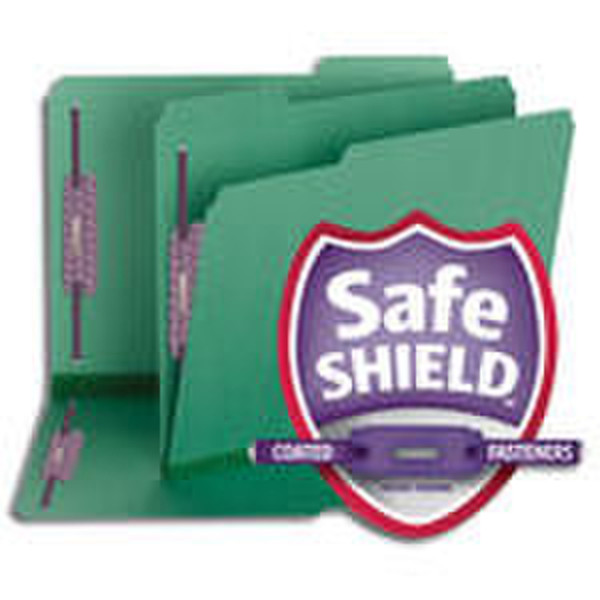 Smead Fastener Folders 1/3-Cut Tab Letter green Green folder