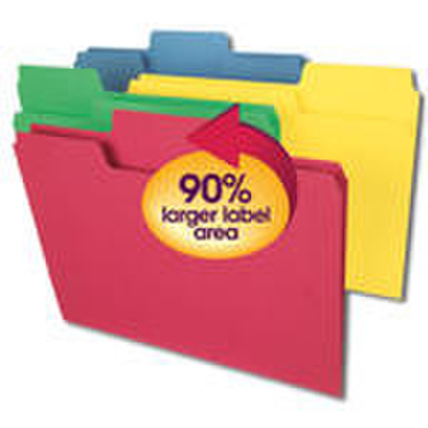 Smead SuperTab Folder 1/3-Cut Letter Assorted folder