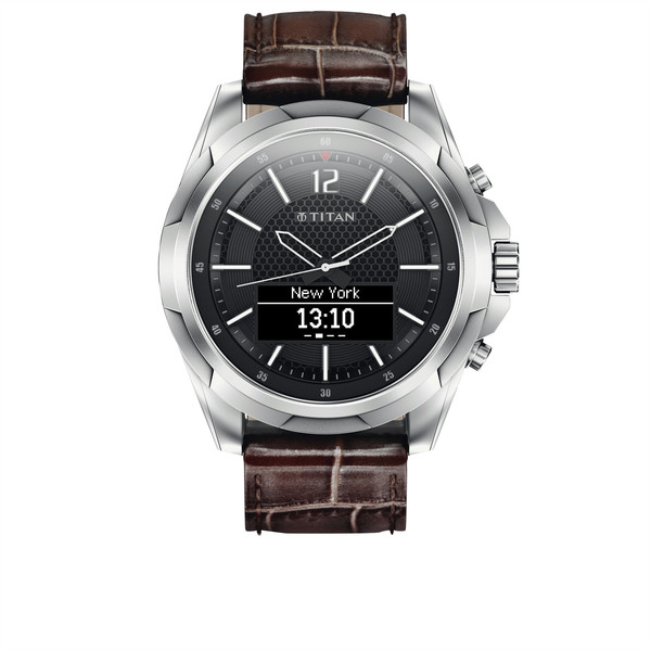 HP TITAN STAINLESS WATCH WITH BROWN STR