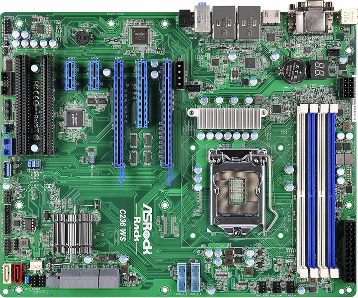 Asrock C236 WS Intel C236 Socket H4 (LGA 1151) ATX Server-/Workstation-Motherboard