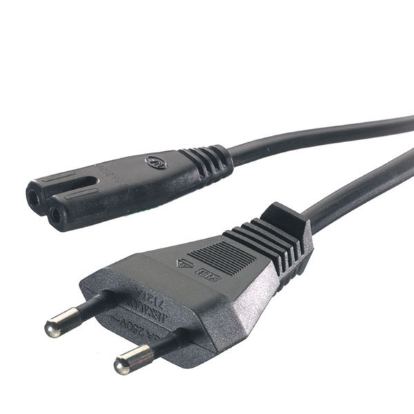 Vivanco 33710 1.25m CEE7/16 C7 coupler Black power cable