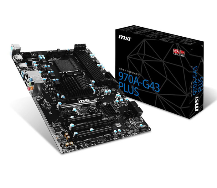 MSI 970A-G43 PLUS AMD 970 Socket AM3+ ATX motherboard