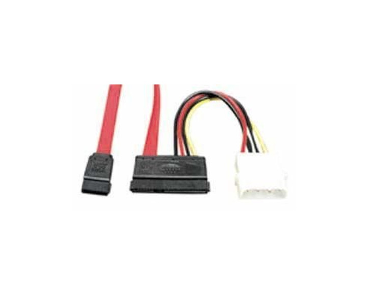 GR-Kabel NC-448 1m SATA 22-pin SATA 7-pin + 4-pin Molex Black,Red SATA cable