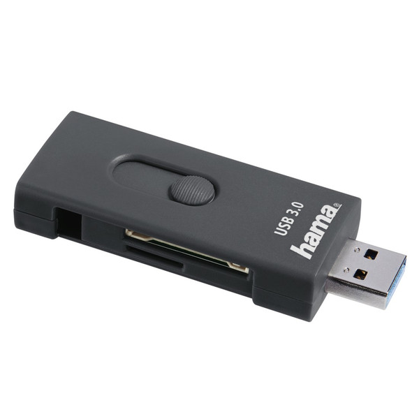 Hama 00124145 USB 3.0 (3.1 Gen 1) Type-A/Type-C Grey card reader