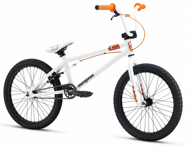 Mongoose Logo Erwachsener Unisex BMX 20Zoll Stahl Weiß Fahrrad