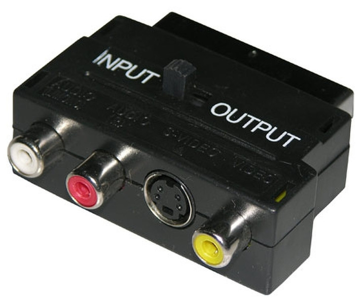 Digitus 07645 SCART (21-pin) 3 x RCA + S-Video Черный адаптер для видео кабеля