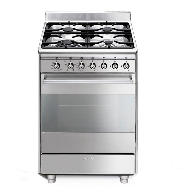 Smeg SCD61GVX9 Freestanding Gas hob A Stainless steel cooker