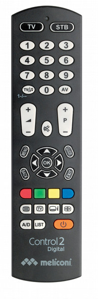 Meliconi Control 2 Digital Инфракрасный беспроводной Нажимные кнопки Черный