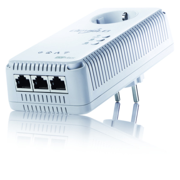 Schwaiger AV505W 500Mbit/s Eingebauter Ethernet-Anschluss WLAN Weiß 1Stück(e) PowerLine Netzwerkadapter