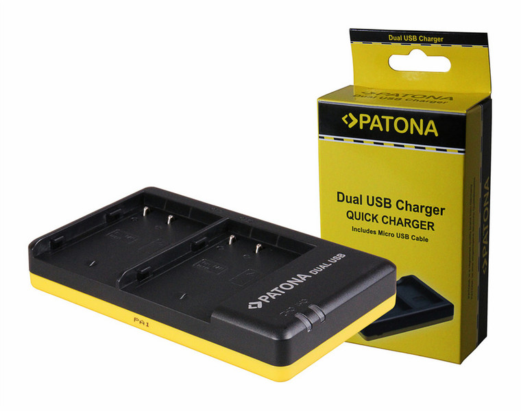 PATONA 1942 Indoor battery charger Black,Yellow battery charger
