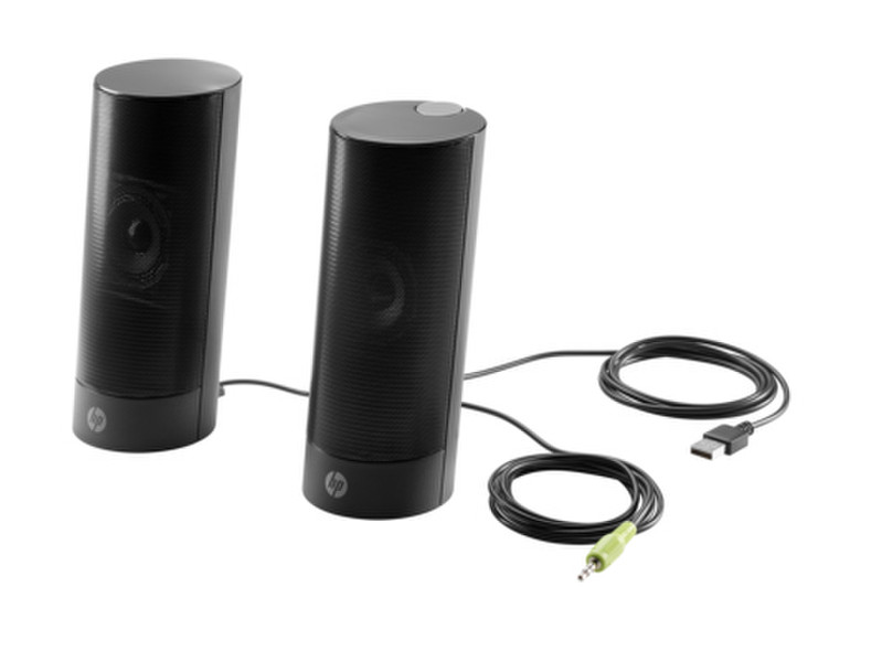 HP USB Business Speakers v2 2W Black loudspeaker