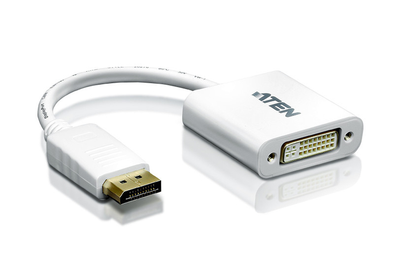 Aten DisplayPort/DVI Adapter DisplayPort Male DVI-I Female Белый