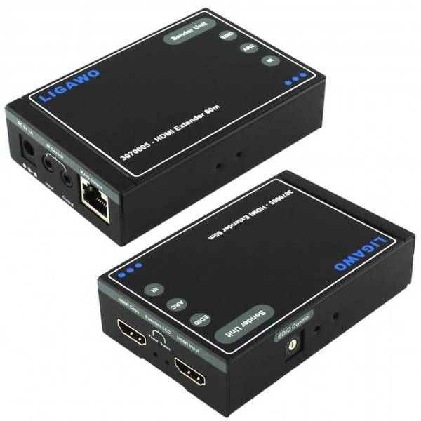 Ligawo 3070005 HDMI Extender AV transmitter & receiver Черный